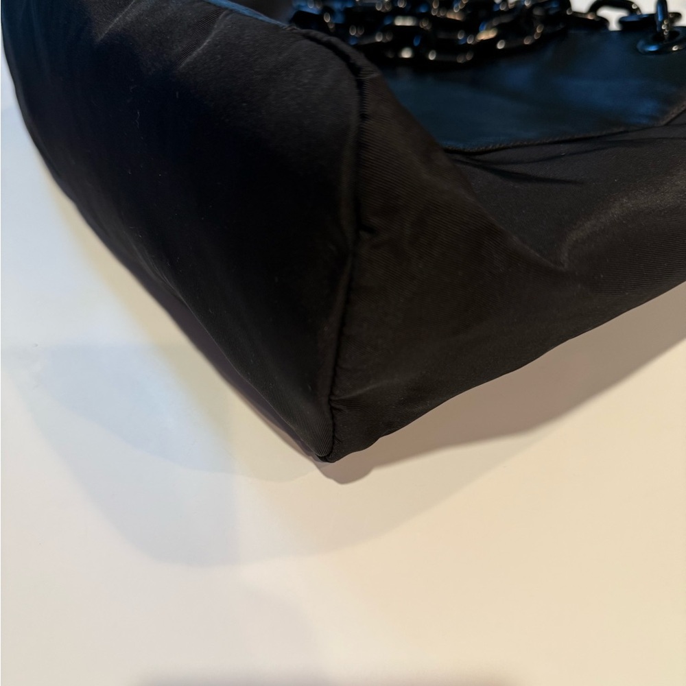 Prada Black Leather& Canvas Tote Bag - Picture 13 of 13